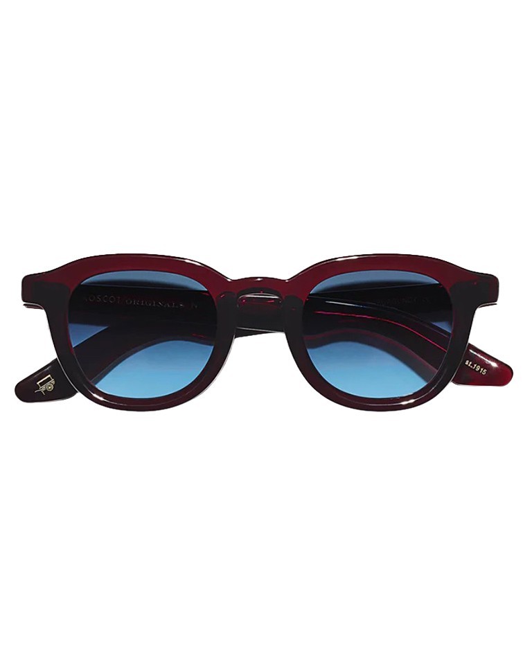 Dahven Burgundy denim blue lenses