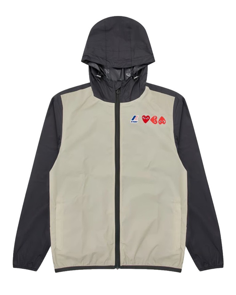 J505 CDG x KWAY Beige / black jacket