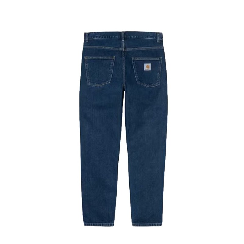 carhartt wip newel pant blue stone washed vue arriere