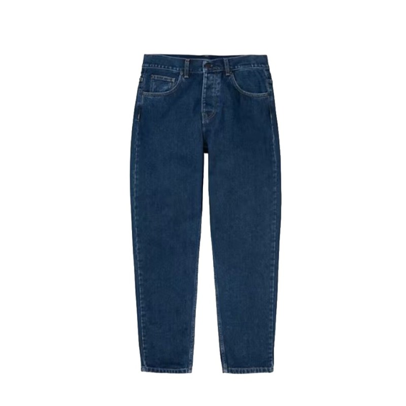 carhartt wip newel pant blue stone washed vue avant