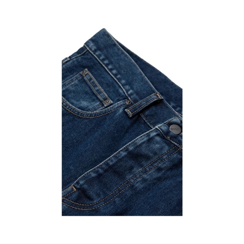 carhartt wip newel pant blue stone washed vue detail