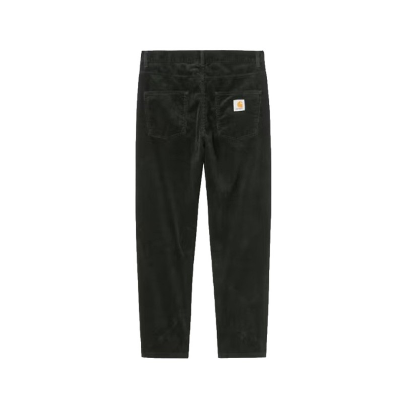 carhartt wip newel pant corduroy couleur raven vue de dos