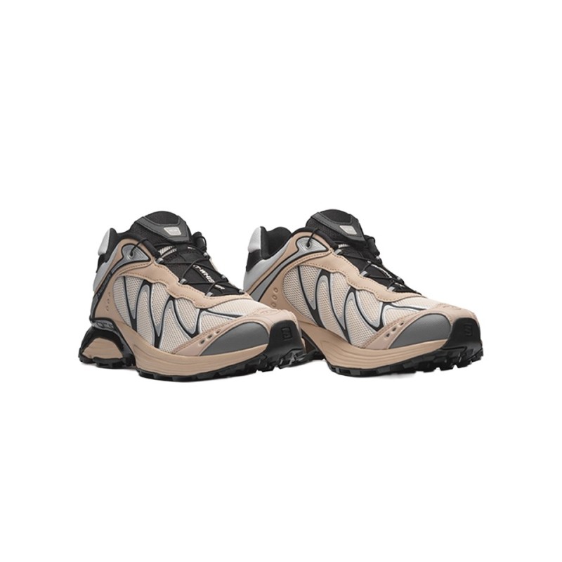 salomon xt whisper black almond milk ftw silver vue droite paire