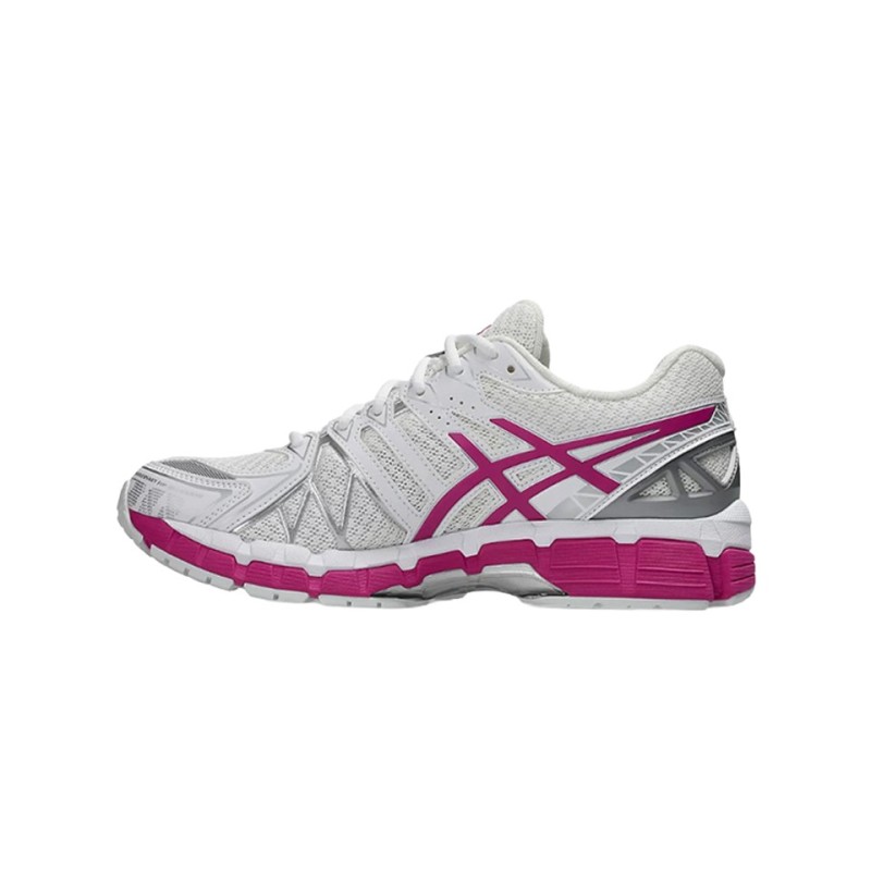 asics gel kayano 20 white raspberry vue interne coté gauche