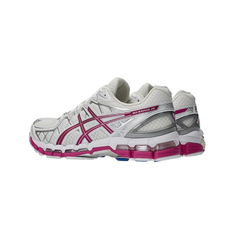 asics gel kayano 20 white raspberry vue de la paire arrière