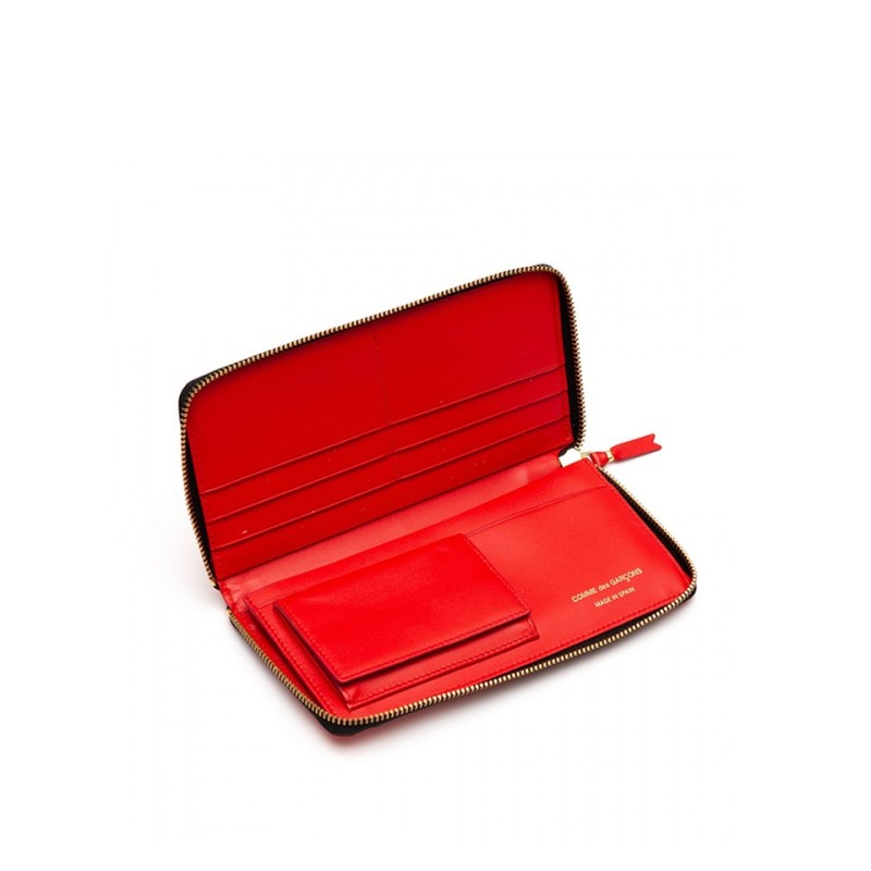 portefeuille comme des garçons wallet huge rouge sa0110hl vue interieur