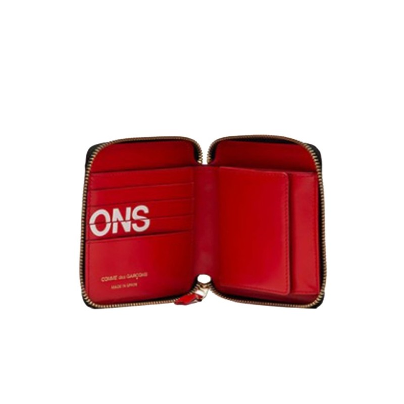 portefeuille huge logo red sa2100hl comme des garçons wallet vue interne