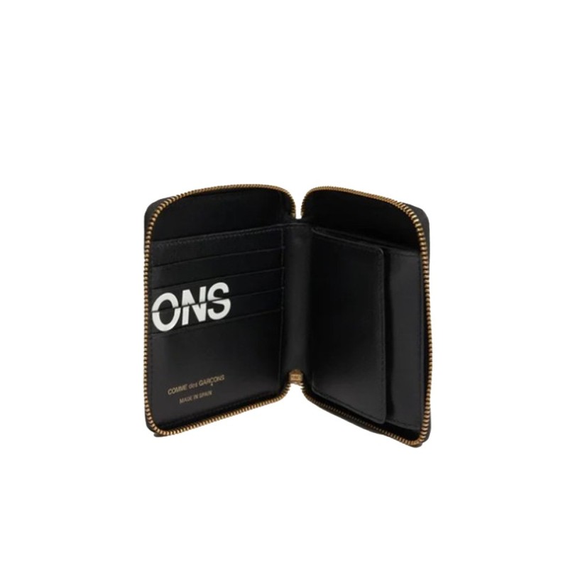 portefeuille huge logo black sa2100hl comme des garçons wallet vue interne