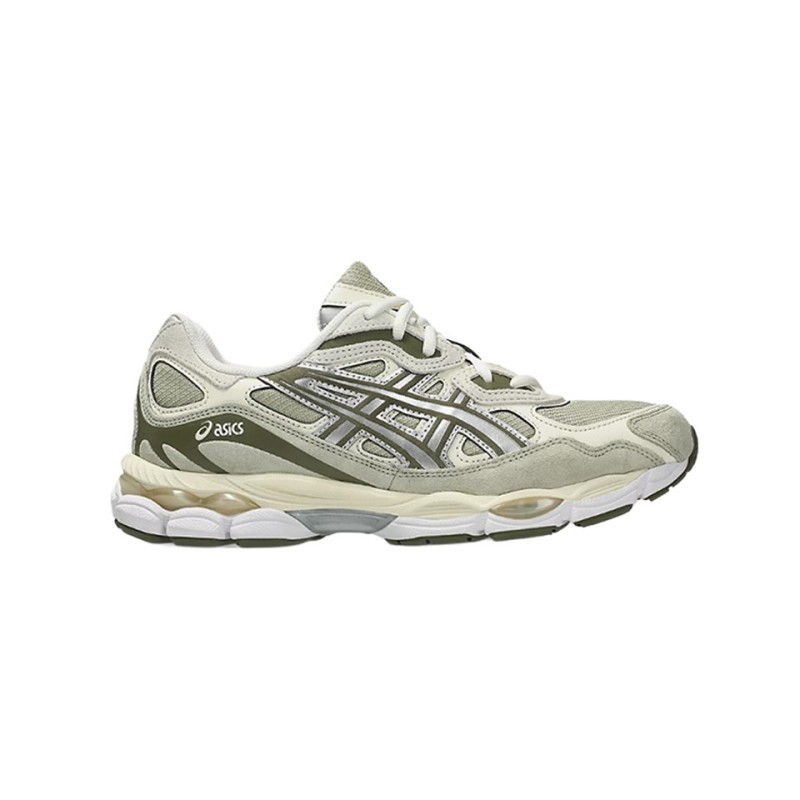 asicsgel nyc khaki pure silver vue coté droit