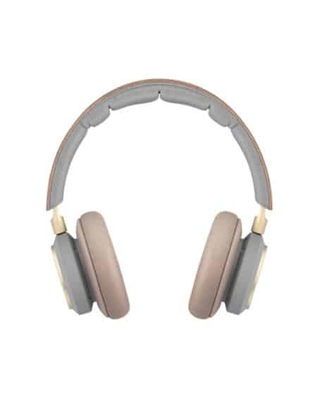 Casque de musique rose poudre vue de face