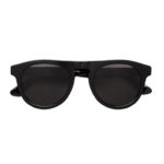 Lunettes de soleil rondes noires vue de face