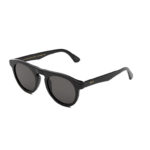 Lunettes de soleil rondes noires vue de profile