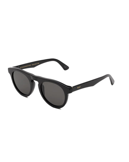 Lunettes de soleil rondes noires vue de profile