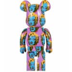 Figurine Bearbrick 1000% Marilyn Monroe par Medicom Toy vue de derrière sur fond blanc
