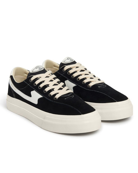 Baskets Dellow Suede Black/White de la marque Stepney Workers Club vue de profile