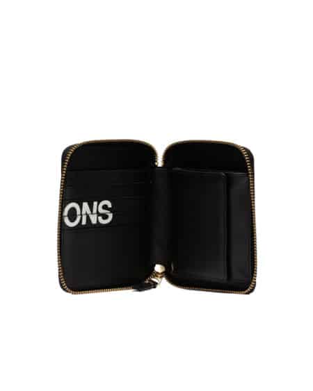 Portefeuille zippé Huge Logo SA2100HL Black par Comme des Garçons Wallets ouvert