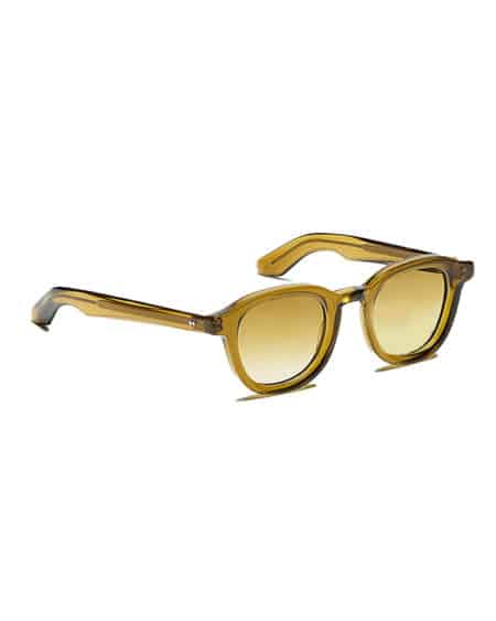 lunettes moscot dahven olive brown vue de profil sur fond blanc