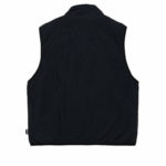 sherpa reversible stussy couleur tangerine coté noir vue de dos