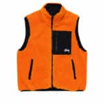 sherpa reversible stussy couleur tangerine vue de face