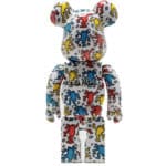 Figurine Bearbrick 1000% Keith Haring par Medicom Toy vue de dos sur fond blanc