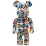 Figurine Bearbrick 1000% Keith Haring par Medicom Toy vue de face sur fond blanc