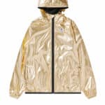 cdg play x kway veste zippée gold vue de face