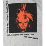 tshirt andy warhol gris gros plan