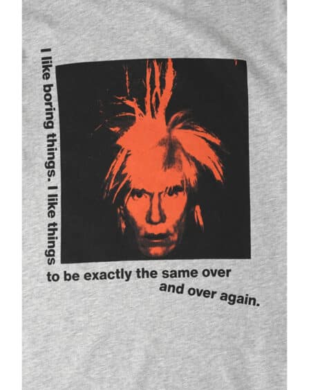 tshirt andy warhol gris gros plan