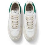 swc pearl leather white green vue de dessus