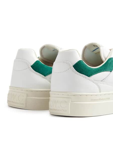 swc pearl leather white green vue détail talon