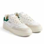 swc pearl leather white green vue de coté