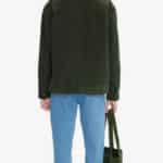 apc veste emile velours vert foret vue de dos