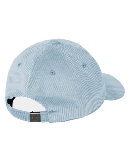 casquette harlem cap velours couleur bleu clair vue arriere