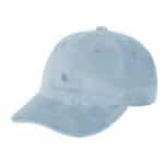 casquette harlem cap velours couleur bleu clair vue de face