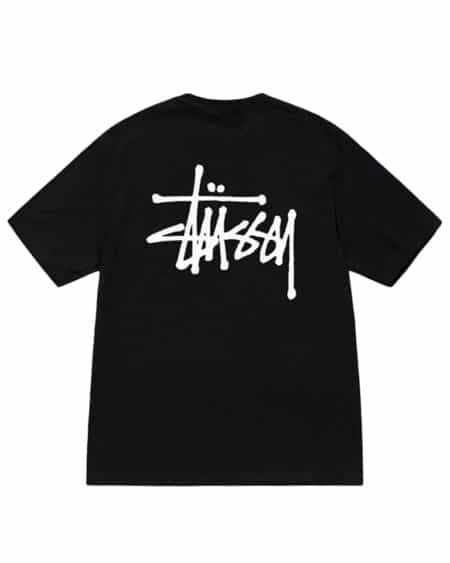 basic stussy tee couleur black vue de dos