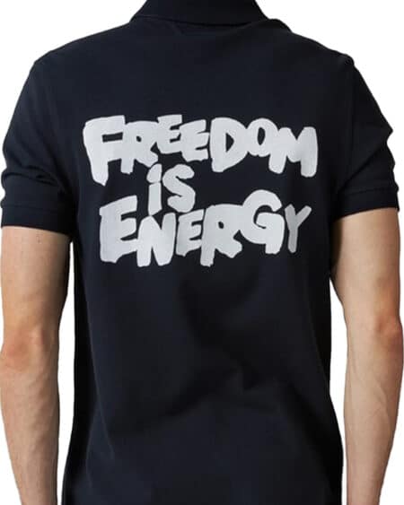 polo navy cdg x fred perry vue de dos