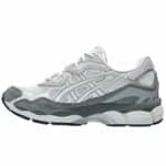 asics gel nyc couleur glacier grey et gravel vue de cote gauche