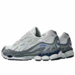 asics gel nyc couleur glacier grey et gravel vue de la paire cote gauche