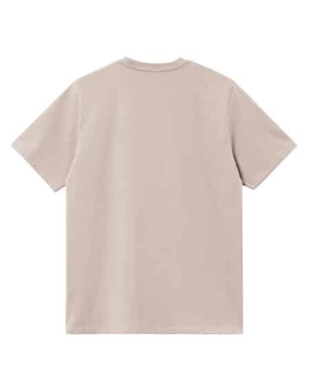 t-shirt chase manches courtes de la marque carhartt wip couleur dusky beige vue de dos