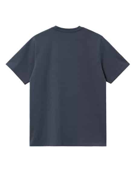 t-shirt chase manches courtes de la marque carhartt wip couleur dusky blue vue de dos