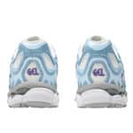 asics gel nyc couleur cream et artic sky vue arriere