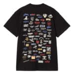 carhartt wip t-shirt logo manches courtes de couleur noir présenté avec une vue de dos