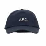 apc x asics casquette couleur dark navy vue de devant