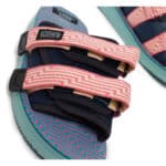 suicoke moto yellow pink vue dessus
