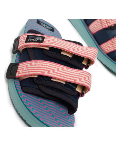 suicoke moto yellow pink vue dessus