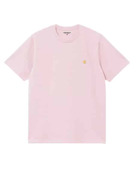 tshirt chase couleur air pink de carhartt wip vue de face