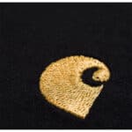 carhartt wip tshirt chase black vue detail logo broderie