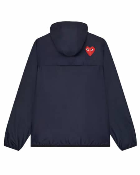 cdg play kway veste couleur navy vue de dos