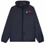 cdg play kway veste couleur navy vue de face