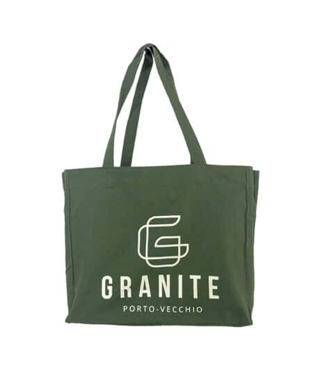 tote bag granite couleur kaki vue complete